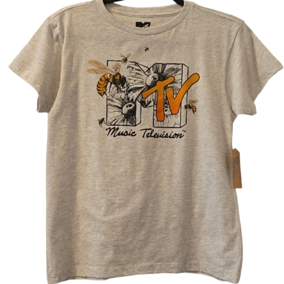 THEREABOUTS BOYS HEATHER GRAY SHORT SLEEVE TEE-SHIRT "M-TV" SIZE MEDIUM 10/12 - Picture 1 of 10